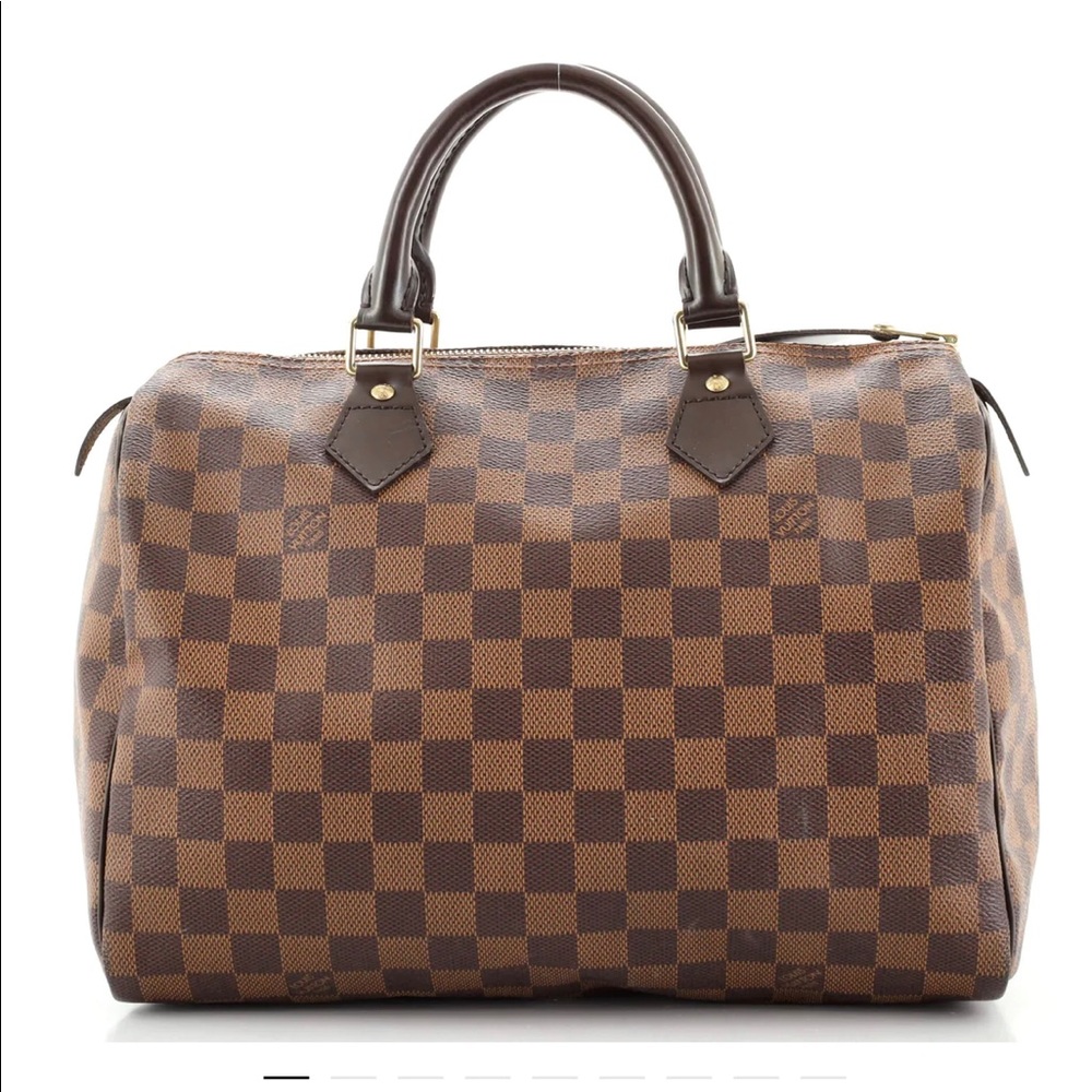 Louis Vuitton Speedy Handbag w/ crossbody strap